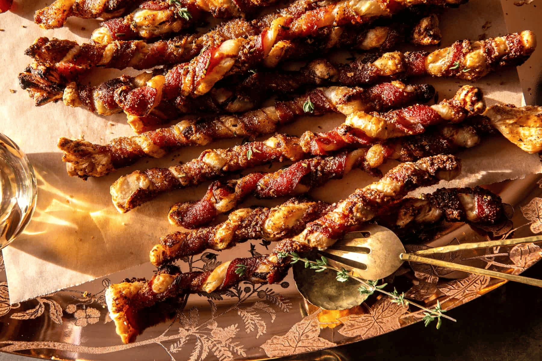 13025 bacon wrapped date and goat cheese pastry twists