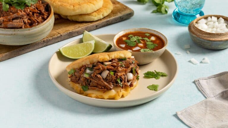 goya beef birria arepas