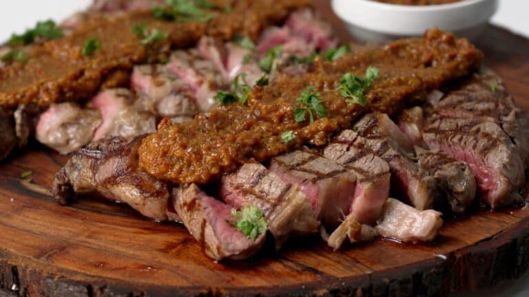steak with peach sauce, episode 11