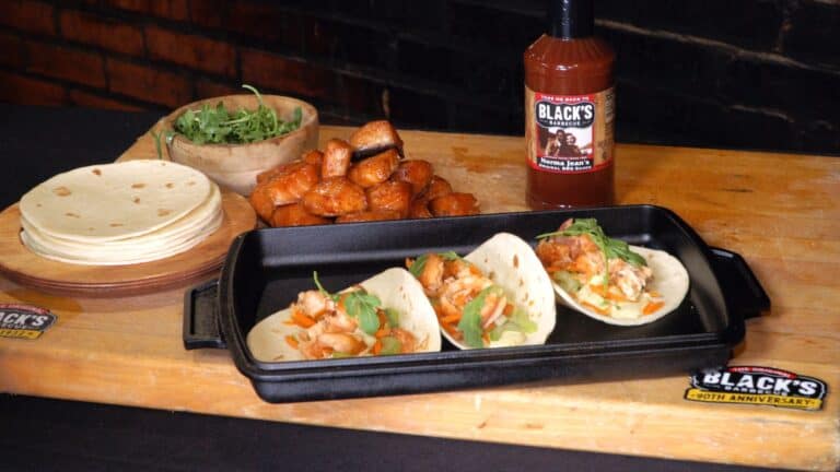 smoked salmon tacos from blacks