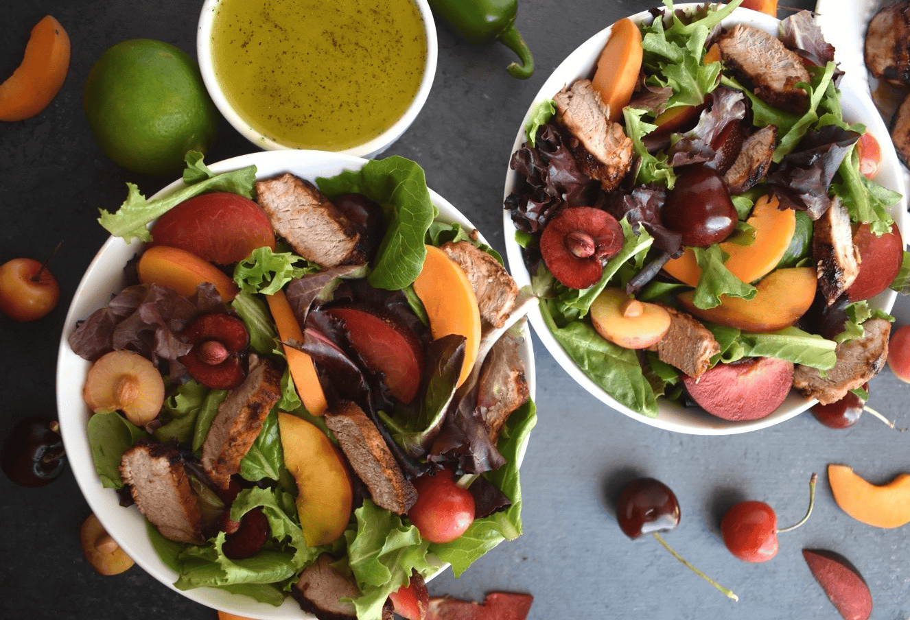 32025 grilled pork tenderloin and stone fruit salad 32025 grilled pork tenderloin and stone fruit salad