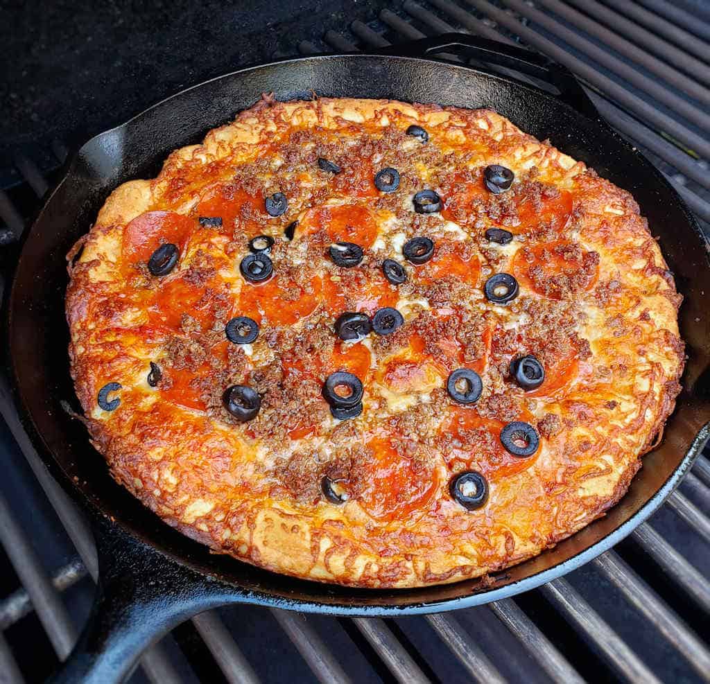 easy deep dish pizza using a gas grill easy deep dish pizza using a gas grill