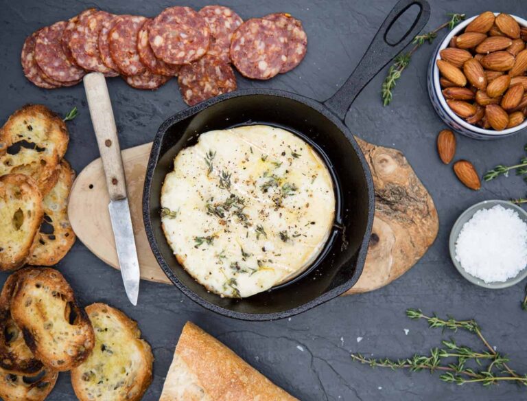grilled brie with white wine