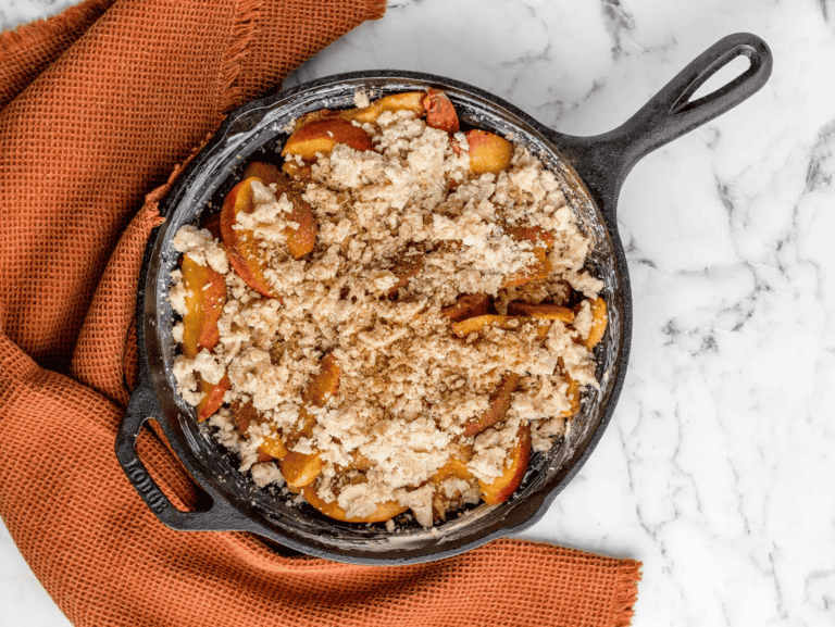 smoked peach cobbler