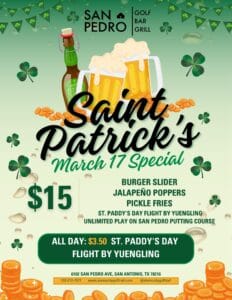 san pedro bar & grill st. patrick's day