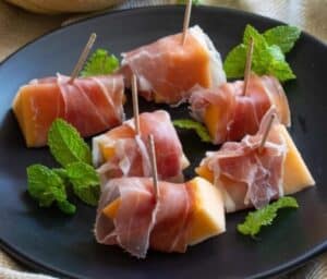 cantaloupe and prosciutto cantaloupe and prosciutto