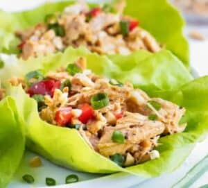 shredded chicken lettuce wraps evolving table