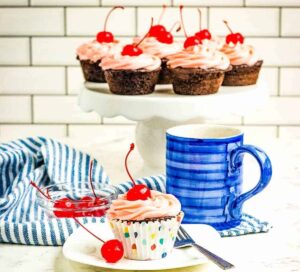 cherry chocolate dr. pepper cupcakes featured image