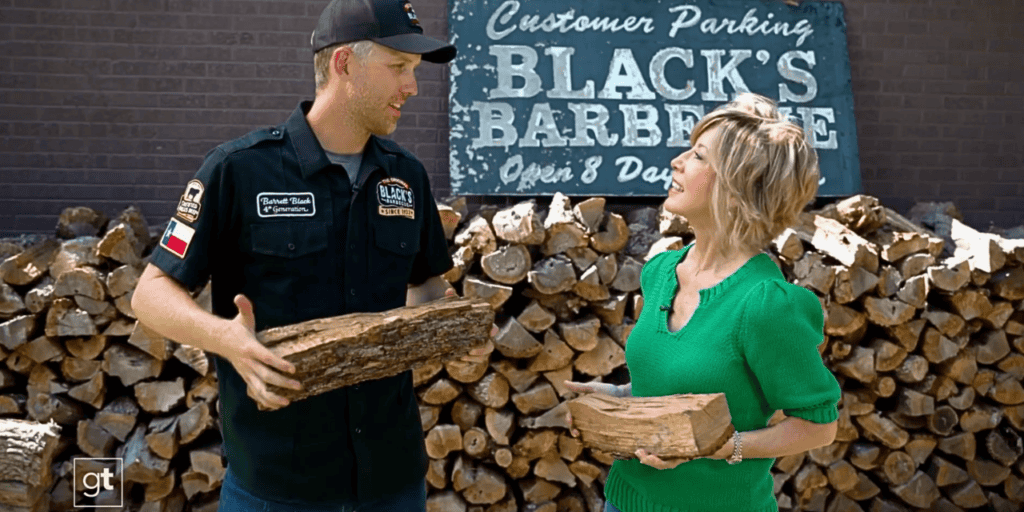 original blacks bbq segment post oak wood